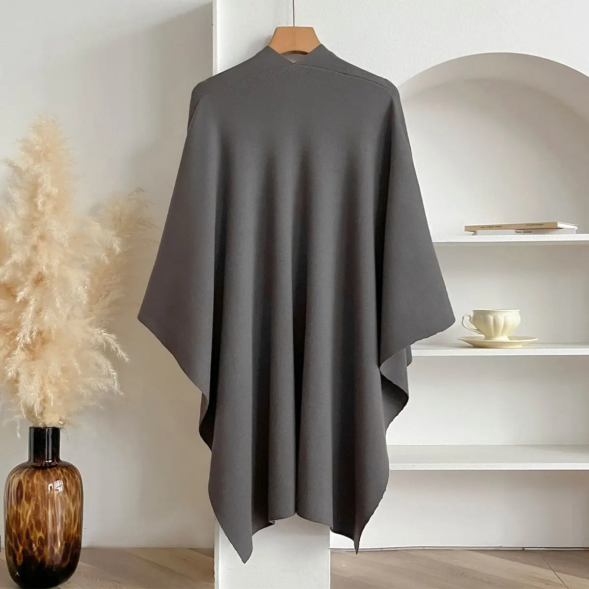 Women Poncho Winter Warm Solid Color Shawl Double Sided Designer Blanket Luxury Scarf Female Cloak Cashmere Pashmina Cape Stole
