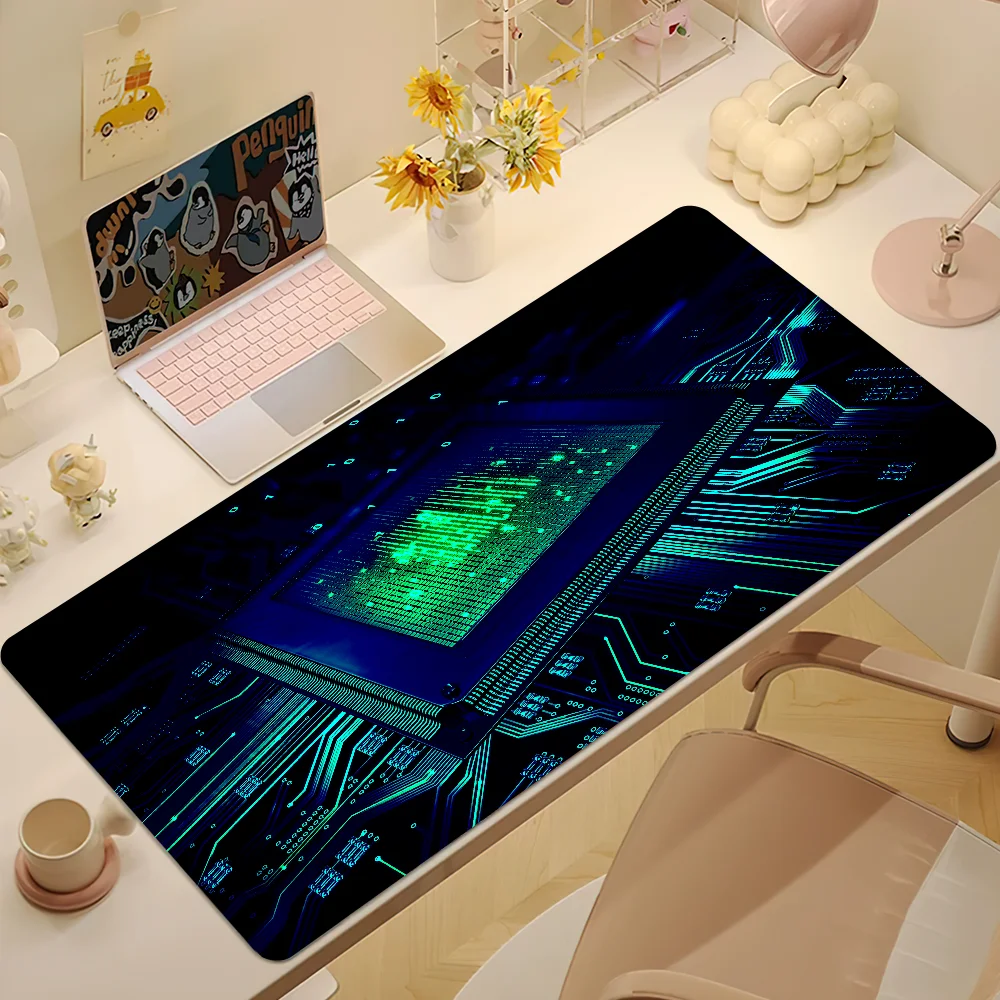 Mechanical Circuit Board Inside M-Motherboard  Mouse Pad Non-slip Thickened Large Writing Lockedge Gaming Cushion Office Student