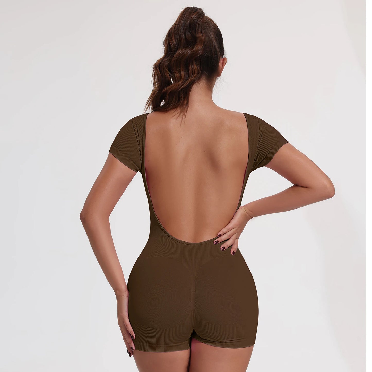 Sporty Jumpsuit Sport Outfit For Woman Sportswear U-Back Sports Overalls Gym Wear Women Bodycon One-piece For Fitness Yoga