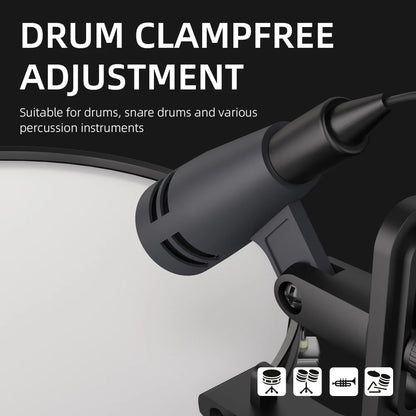Instrument Microphone E608 7-Piece Wired Drum Mic Kit Dynamic Kick Bass Tom/Snare Cymbals Use For Drums Vocal Band DJ Stage Inst