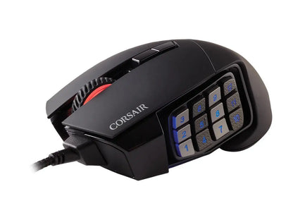 Corsair SCIMITAR RGB ELITE CH-9304211-NA Black Wired Optical MOBA/MMO Gaming Mouse, Backlit RGB LED