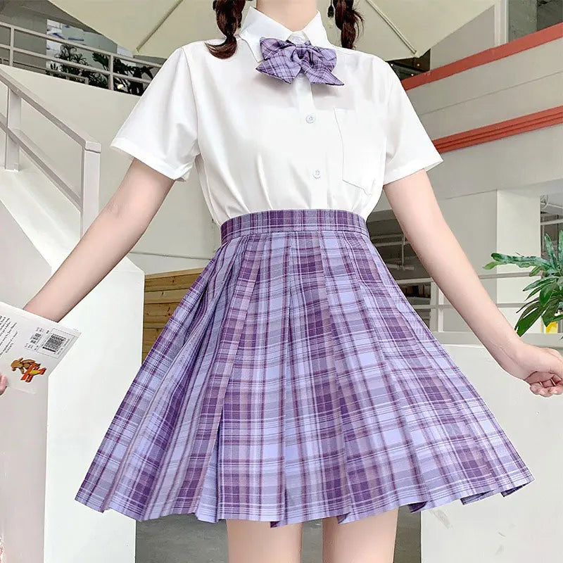 Japanese Bow Tie Skirt Set Student Pleated Skirt Jk Uniform Korean School Sexy Girl Preppy Style Seifuku Japanese School Uniform