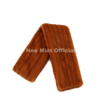 Neo Mint Luxury Brand Fashion Faux Mink Fur Scarves Women 2026 Winter Fuzzy Neck Warmer Wraps Chic Plush Fur Collar Shawl Scarf