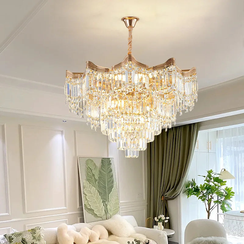 Nordic Luxury Ceiling Chandeliers Modern LED Crystal Pendant Lights for Bedroom Living Room Light Fixtures AC100-240V