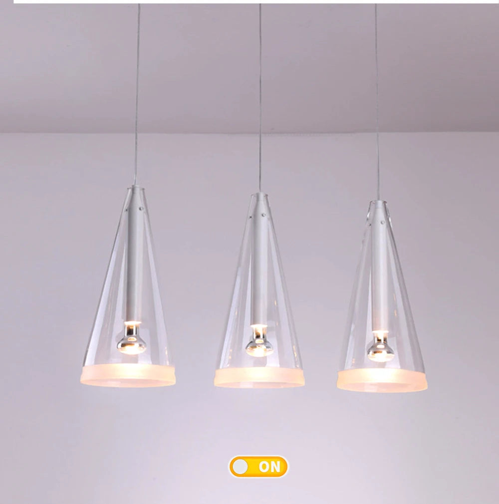 Modern Art Deco Pendant Lights New Creative Living Room Villa Designer Taper Glass Hanging Lamps Ceiling Minimalist Decor Trendy