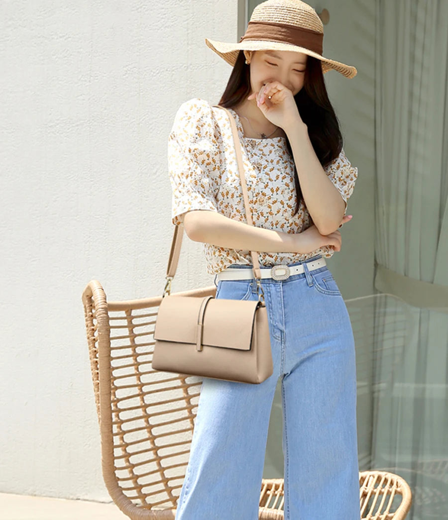 Soft Leather Luxury Shoulder Crossbody Bags for Women 2023 Fashion Purses and Handbags Designer Fashion Ladies Messenger Bag Sac