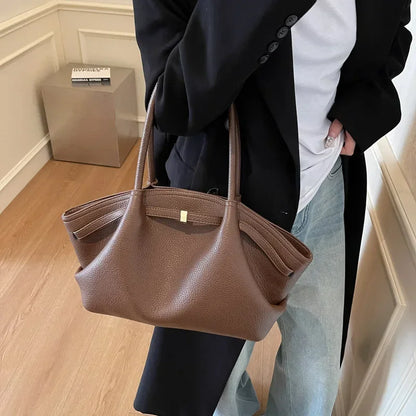 2026 French Style Women Tote Bag Large Capacity Luxury Underarm Bag Casual Single Shoulder Handbag Daily Commute Shopping Bags