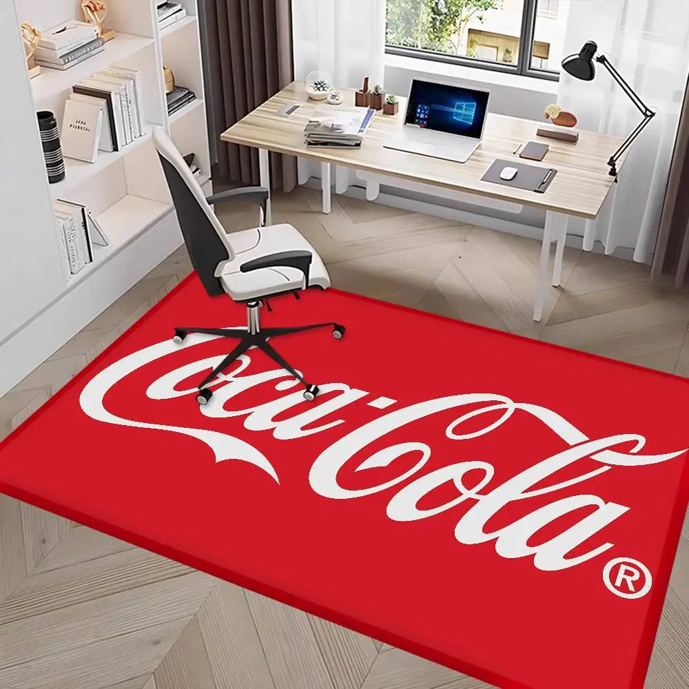 C-Coca Cola Bathroom Mat Anti-slip Absorb Water Long Strip Cushion Bedroon Mat Welcome Doormat