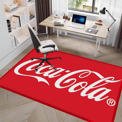 C-Coca Cola Bathroom Mat Anti-slip Absorb Water Long Strip Cushion Bedroon Mat Welcome Doormat