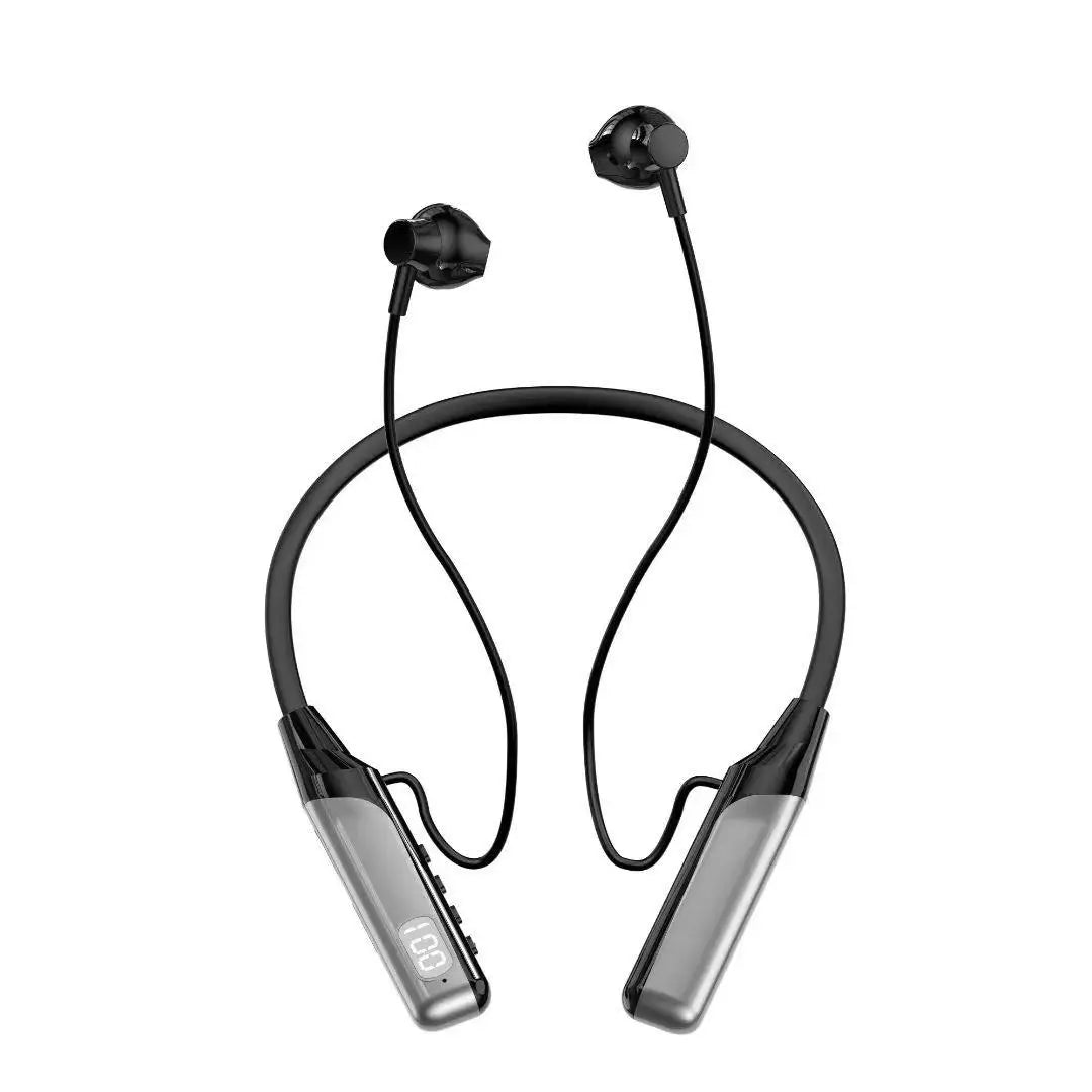 Wireless Headset 5.3 Neck Strap Headset Gaming LED display Stereo Sports headset with magnetic earbuds