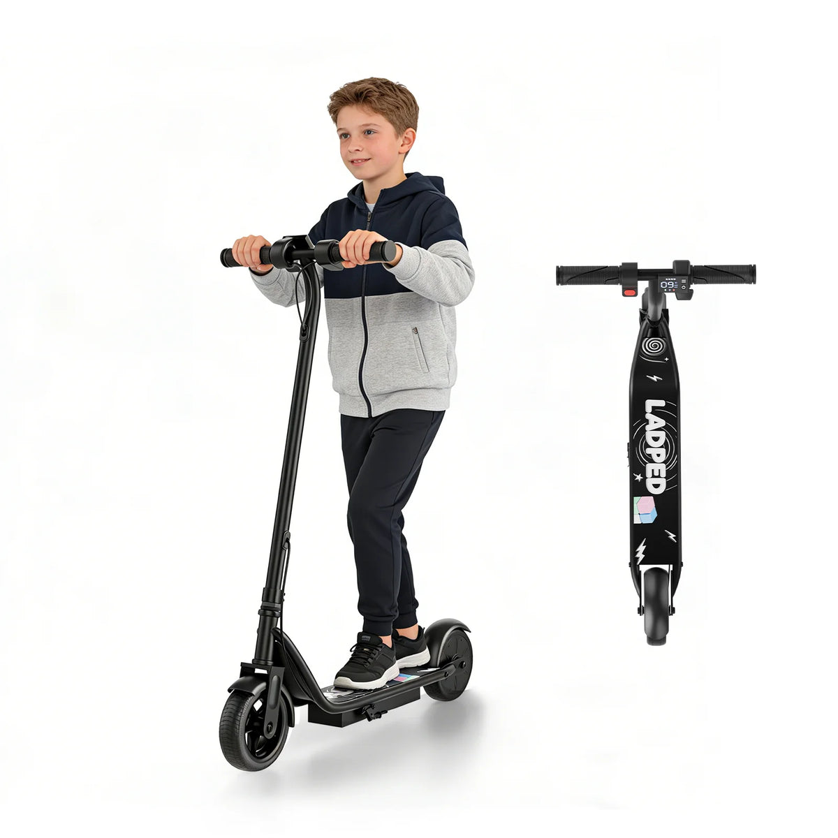 6.5‘’ Electric Scooter for Kids - 3/6/9MPH Three Speed Modes & 10Mile Max Range, 250W Motor, Solid Tires Commuter E-Scooter