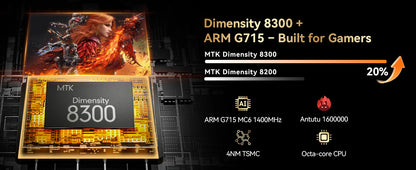 World Premiere Headwolf TiTan1 4G LTE Tablet MTK Dimensity 8300 Dual SIM Slot 8.8" 12G+256GB ROM Android15 7200mAh Gaming Tablet