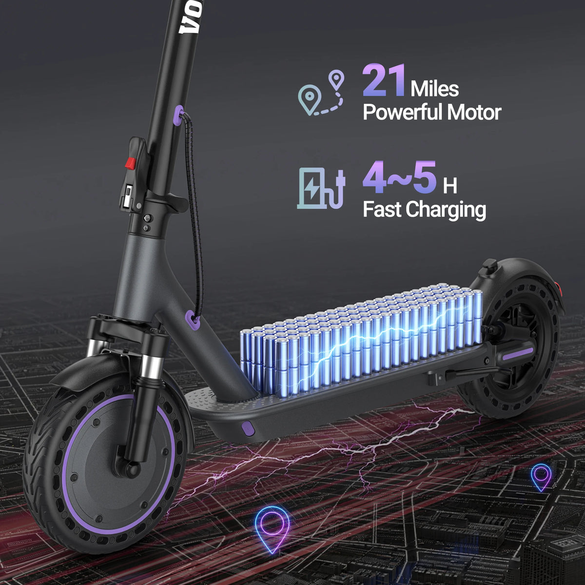 2026 NEW 10‘’ Electric Scooter for Adults 500W Powerful Motor 22 Miles Long Range Dual Braking System 22Mph Max Speed Foldable E Scooter with Solid Tires APP Control