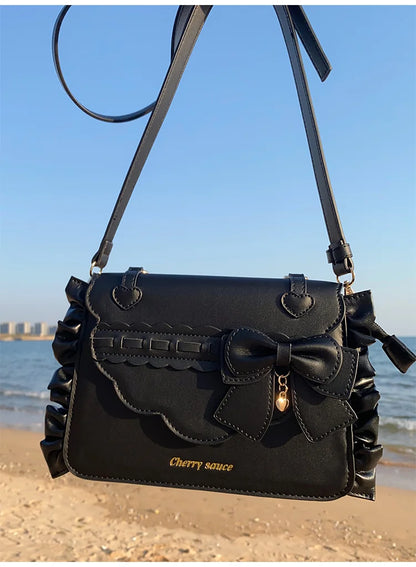 Sweet Ita Bag 2026 Elegant Lolita Bag Ladies Cute Girls Bow Crossbody Bag Popular JK Uniform Shoulder Bag Autumn Bolso Сумка