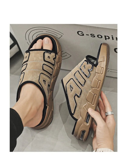 Men's Slippers 2025 Summer Breathable Slippers Large Fashion Platform Casual Shoes for Men New Light Sneakers Zapatos De Hombre