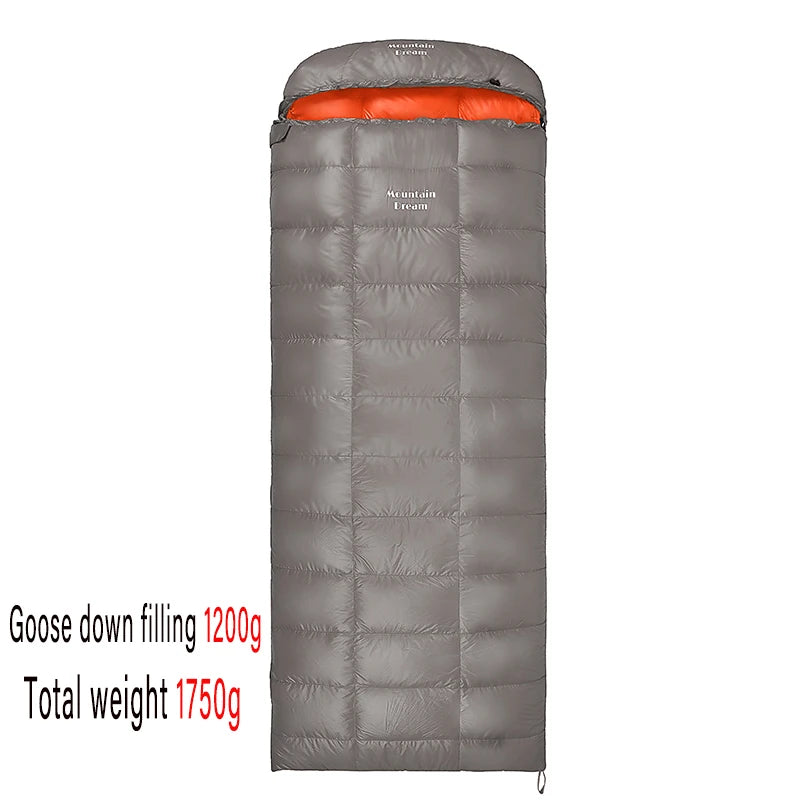 Envelope-style Down Sleeping Bag Ultra-light Goose Down Waterproof Plus Size Winter Warm Travel Hiking Camping Sleeping Bag