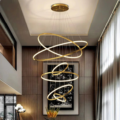 Nordic home decoration, stair chandelier, living room and dining room Pendant lights, ceiling light, indoor lighting