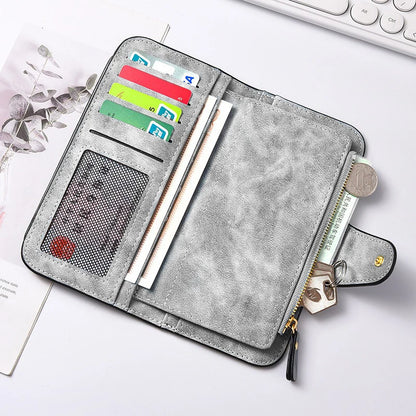 Winnie the Pooh Long Zip Wallet Multi-Card Cute Cartoon Pattern Soft Texture Wallet for Women Large Capacity Lady Clutch Bag