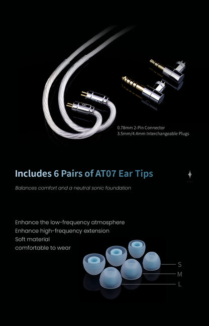 EPZ P40 Star Trails PZT Ceramic In-Ear Earphone HiFi Monitoring Wired Earphone 2DD+1Planar Hybrid Drivers Detachable IEMs Cable