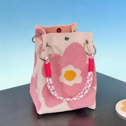 2026 New Versatile Cute Knitted Handbag With 3D Magnetic Snap Handbag Clutch Bag