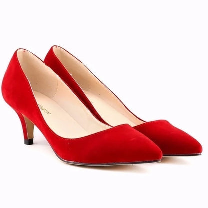 Spring and Autumn 2026 Women Pumps 5cm High Heels Solid Color Breathable Rubber Non Slip Sole Latex Insole Work Wedding Shoes