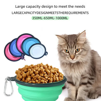 Durable TPR Portable Pet Food Bowl for Cats And Dogs Silicone Collapsible Travel Outdoor Water Food Bowl for Pets