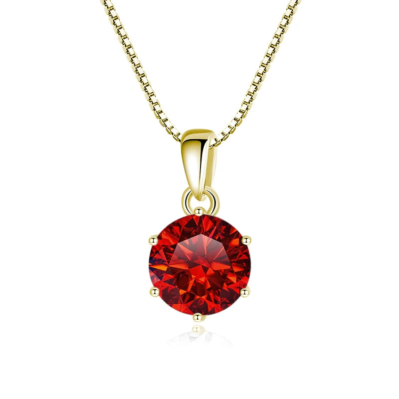 Butterflykiss 1 CT Real Moissanite Pendant Necklace For Women Top Quality 925 Sterling Silver Wedding Party Bridal Fine Jewelry