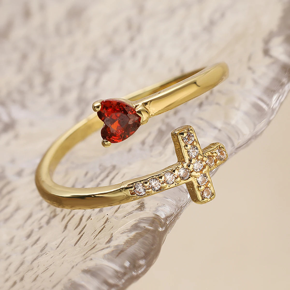 NEWBUY New Fashion Clear Shiny CZ Zircon Cross Evil Eye Rings For Women Girl Finger Accessories Party Jewelry Gift