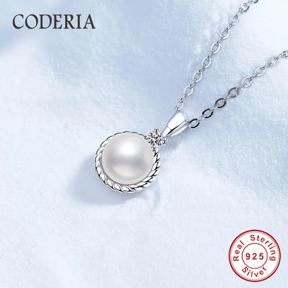 100% 925 Sterling Silver Freshwater Pearl Pendant Chain for Women Wedding Jewelry Moissanite VVS1 Necklace GRA Certified