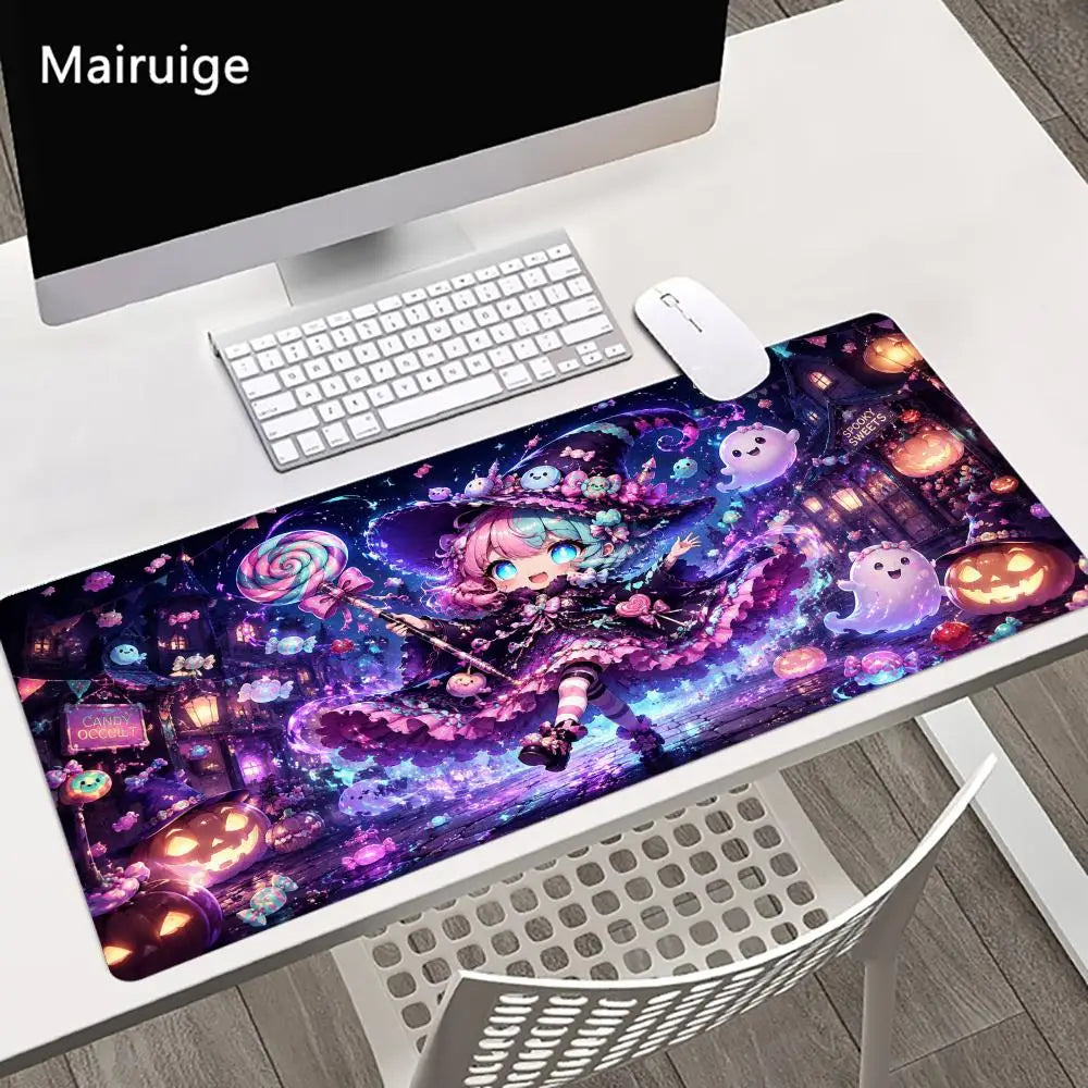Mystical Wizard Big Size Mouse Pad Non-slip Rubber Base Desk Mat for Home Office Daily Use Deskpad Keyboard Pad Mouse Mat