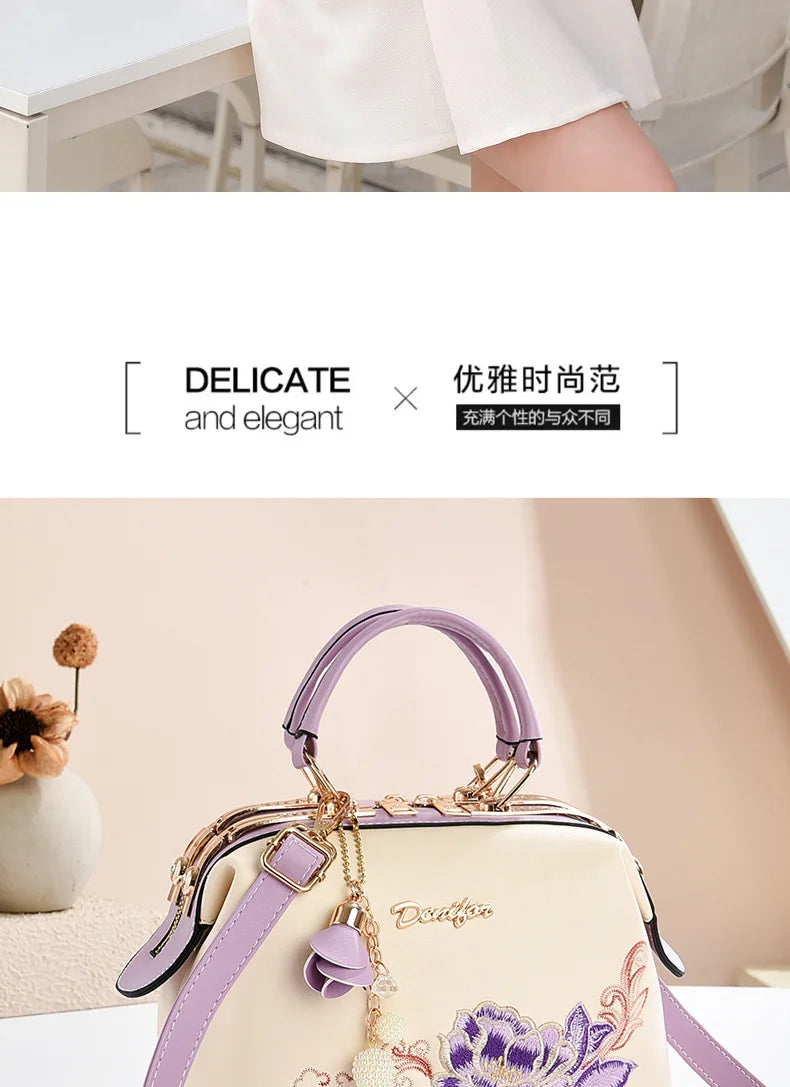 New Woman shoulder bag Large capacity Handbag for Women Crossbody bag Lychee pattern Portable bucket bag ladies messenger bags