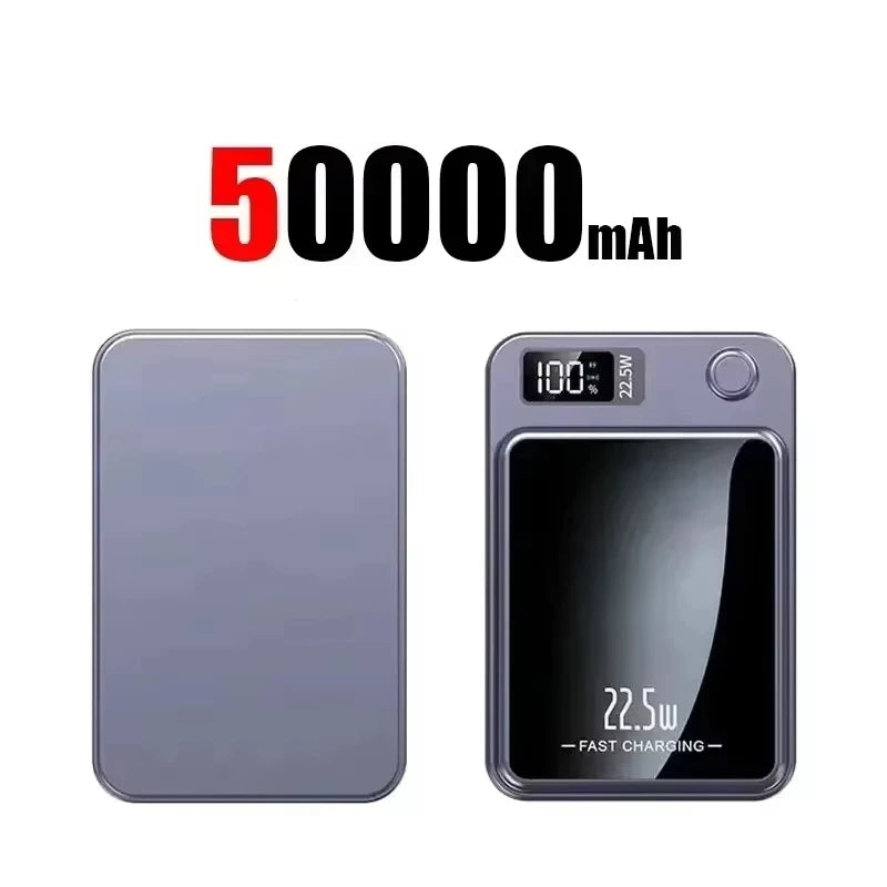 Lenovo PD22.5W Magnetic Wireless Large‑Capacity 500000mAh Portable Fast Charging External Battery Power Bank For iPhone Samsung