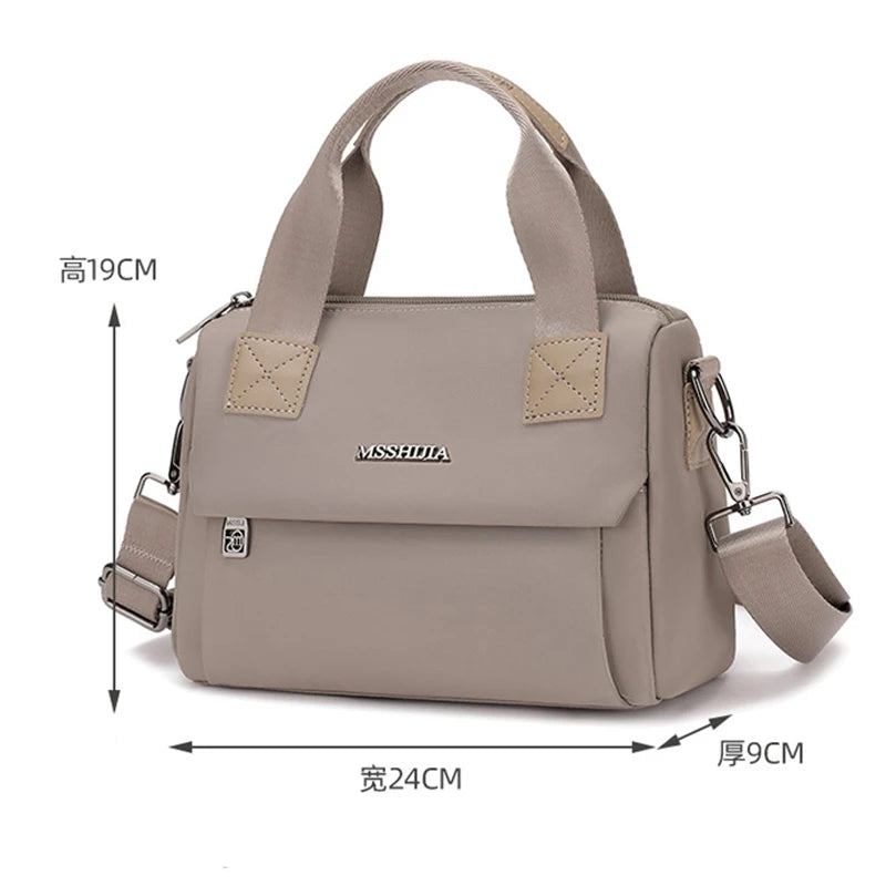 Ladies Lightweight Shoulder Bag Waterproof Nylon Handbag for Commuter Work Casual Crossbody Bags for Women Messenger Bag
