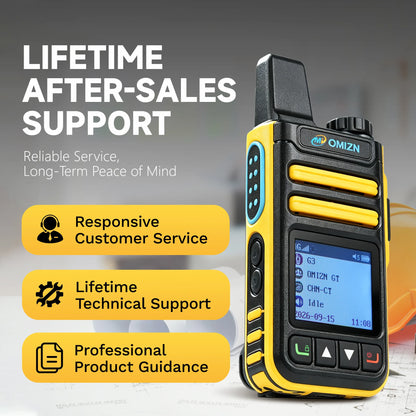 OMIZN Walkie Talkie 4G Global Signal Radio 5000 Km POC Radios Long Range Camping Waterproof IP65 Portable Distance Calling G3