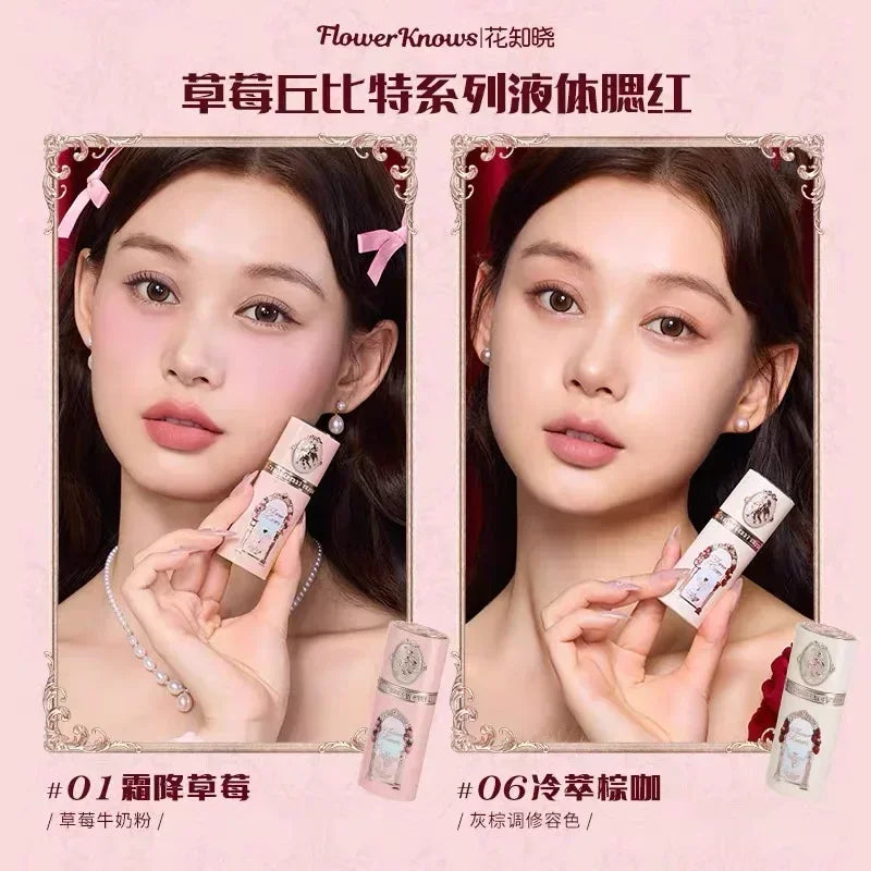 Flower Knows Strawberry Cupid Cosmetics Full Palette Lip Cream Powder Hand Cream 9-piece Set