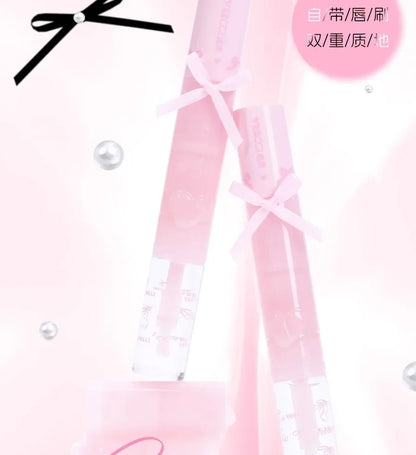 VEECCI Sweet Spicy Girl Ribbon Series Gift Box Makeup Kit Lipstick Eyeshadow Concealer Hair Rope Set Pink Delicate Cute Makeup