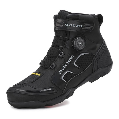 New Motorcycle Boots Men Leather Motos Breathable Anti Slip Wear-resistant Riders Boots Motorbike Racing Ankle Length Shoes
