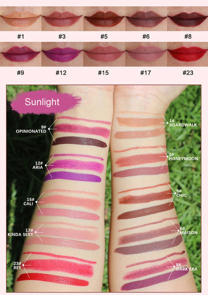 Private Label Lip Set Three-piece Lip Liner Matte Lipstick Lip Gloss Moisturizing Long-lasting High Pigment Lip Kit Wholesale
