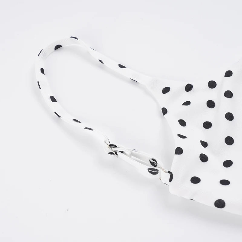SUCHCUTE Sexy Polka-dot Print Backless Jumpsuit For Women Y2k Aesthetic Rompers Party Club Bodysuits Summer One-piece Suit Chic
