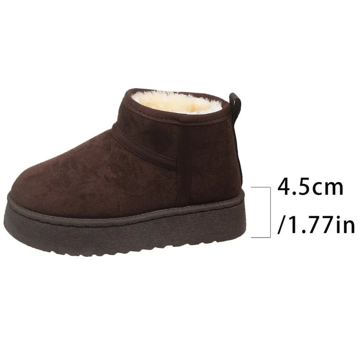 Real Sheepskin Wool Low-cut Warm Comfortable Shoes Women Fashion Short Shoes 2025 New Winter Warm Boots Fur Ladies Snow Boots