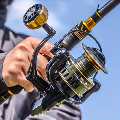 Spinning Reels with Metal Spool and Metal Rocker Arm, 5.2:1 Gear Ratio, Suitable for Both Freshwater and Saltwater Fishing