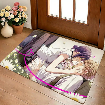 C-Chainsaw Man Floor Mat Cozy Flannel Soft Thick Non-Slip Mat for Living Room Bedroom Kitchen Decor Rugs