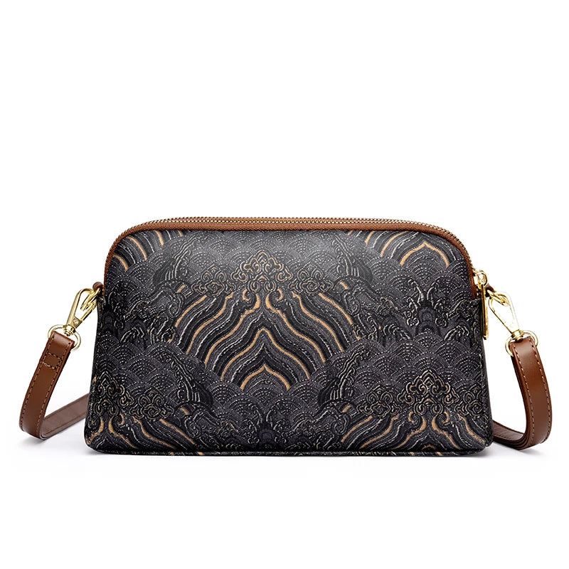 Luxury Designer Women's Shoulder Bag Fashion Print Purse Ladies High Quality Leather Crossbody Bag Messenger Commuter Sac A Main