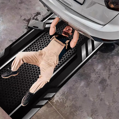 VIKAMA Motorcycle Garage Floor Mat Cyber Style Workshop Non-Slip Wear-Resistant Display Mat Hallway Decorative Carpet