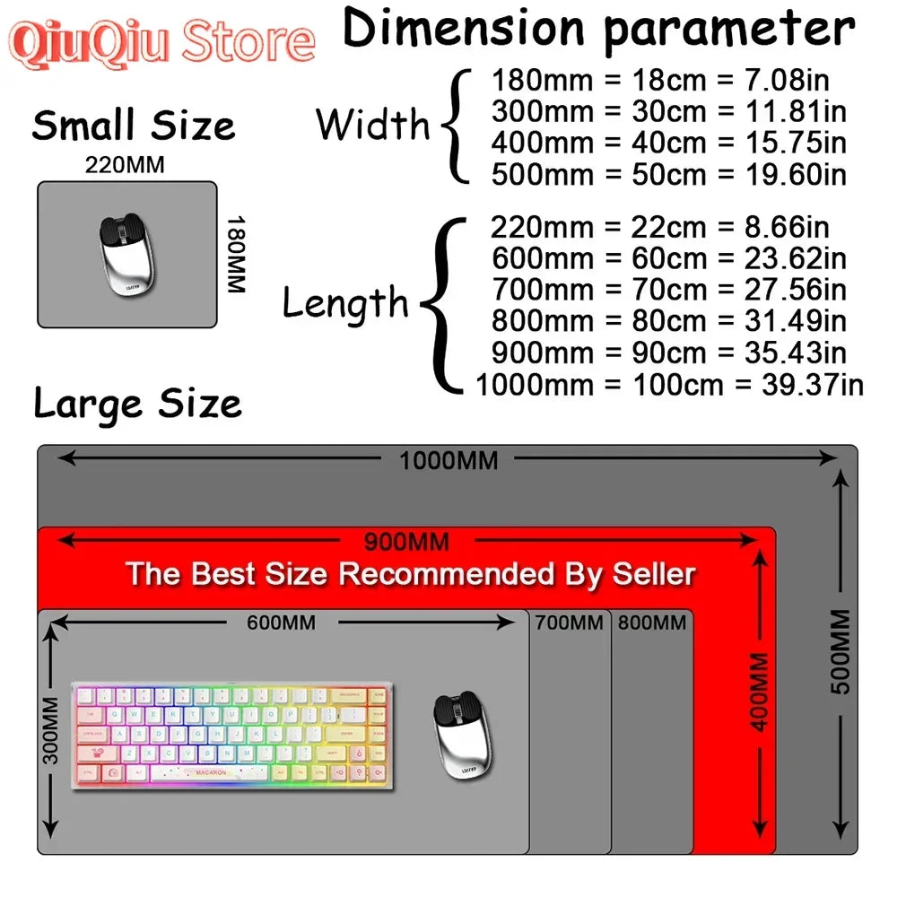 Anime HD Print Mouse Pad Bocchi The Rock Large Gaming Mousepad Rubber Computer Mouse Mat Gamer Locking Edge Accessories Non-slip