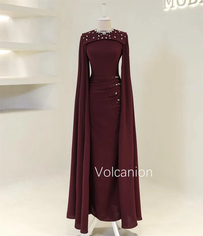 Customized Exquisite Jersey Pleat Sequined Straight Scoop Neck Midi Dresses Bespoke Occasion Modern Style