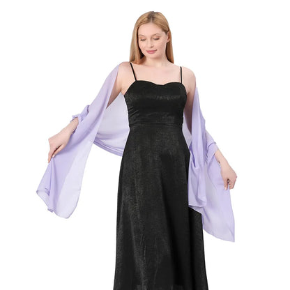 Pure Color Chiffon Shawls for Evening Dresses Women Wedding Evening Party Capes Scarves Summer Beach Towel Sunscreen Shawl