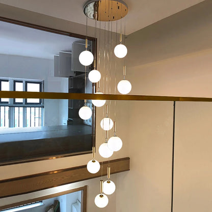 Modern Stair Chandelier Pendant Lights Indoor Lighting Ceiling Lamp Hanging Light LED Chandeliers for Living Room Indoor Lightin