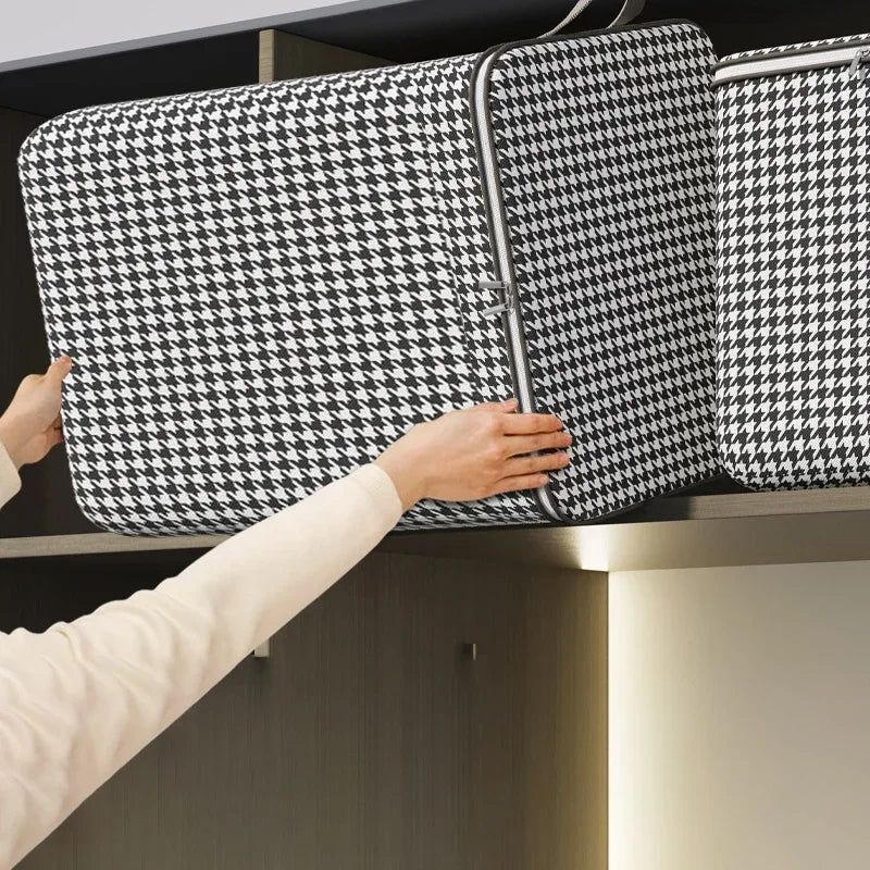 Quilt Storage Box Dustproof Organizers Non-Woven Wardrobe Space Saving Bag House-Moving Bedding Box Storage Organization
