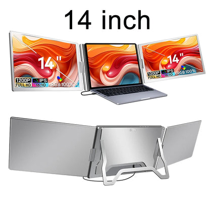 Dual Screen Display Extended Portable Monitor FHD Notebook Sub Screen Triple Screen Extender Compatible with All PC Rospider